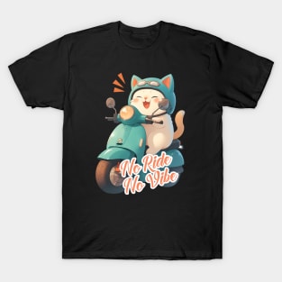 Kawaii cat riding scooter T-Shirt